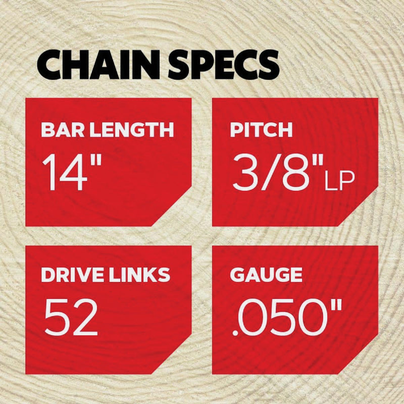 Oregon AdvanceCut 14 In. 52 Drive Links Reversible Bar & S52 Chain Replacement Combo