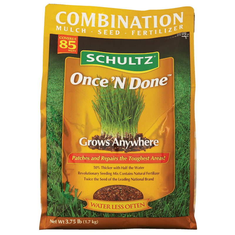 Schultz Once 'N Done 3.75 Lb. 85 Sq. Ft. Coverage Sun & Shade Grass Patch & Repair