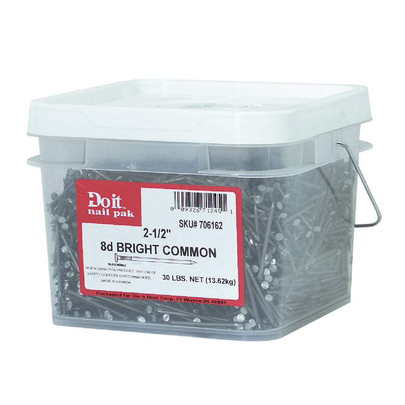 Grip-Rite 8d x 2-1/2 In. 10-1/4 ga Bright Common Nails (3030 Ct., 30 Lb.)