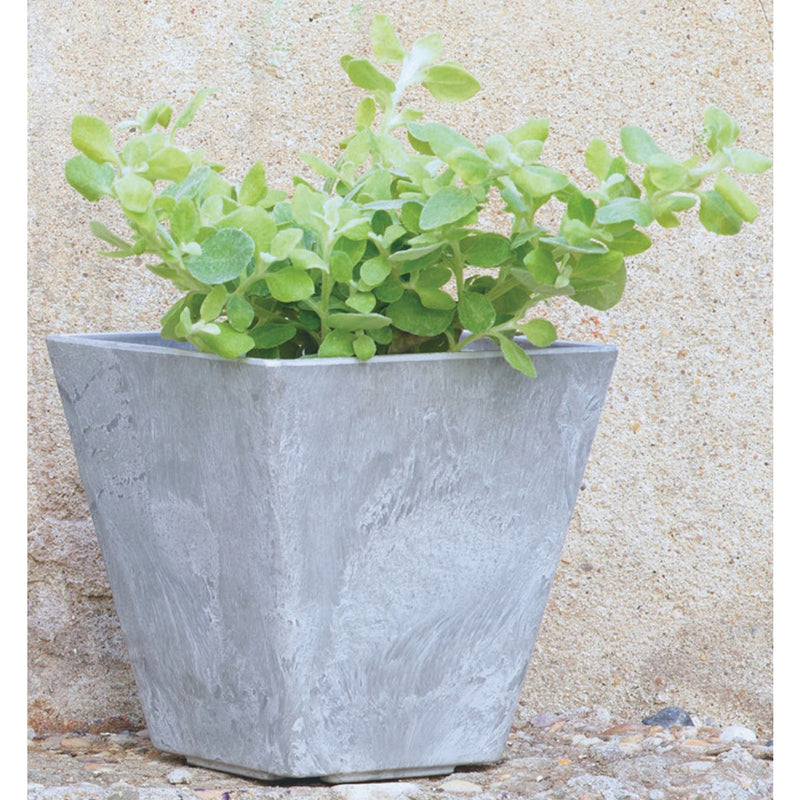 Novelty ArtStone Ella 8 In. W. x 8 In. H. x 8 In. L. Gray Resin Planter