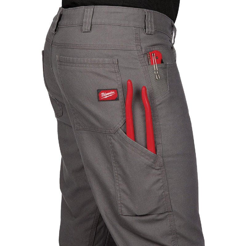 Milwaukee Flex Gray 30 x 32 Heavy-Duty Work Pants