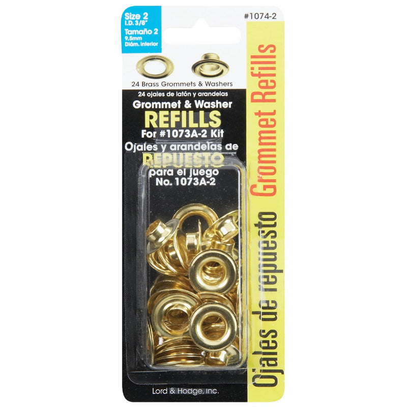 Lord & Hodge 3/8 In. Brass Grommet Refills (24 Ct.)