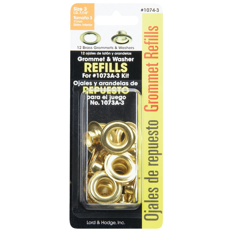 Lord & Hodge 7/16 In. Brass Grommet Refills (12 Ct.)