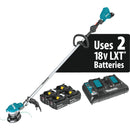 Makita 36V (18V X2) LXT Brushless String Trimmer Kit with 4 Batteries (5.0Ah)