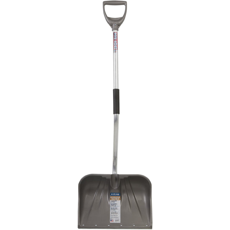 Rugg Pathmaster Back-Saver 18 In. Poly Snow Shovel with 42.5 In. Aluminum Handle