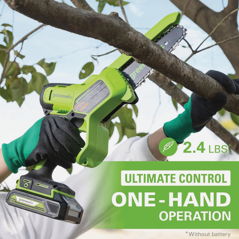 Greenworks 24V 6 In. Brushless Pruner Saw with 2.0 Ah Battery & Charger