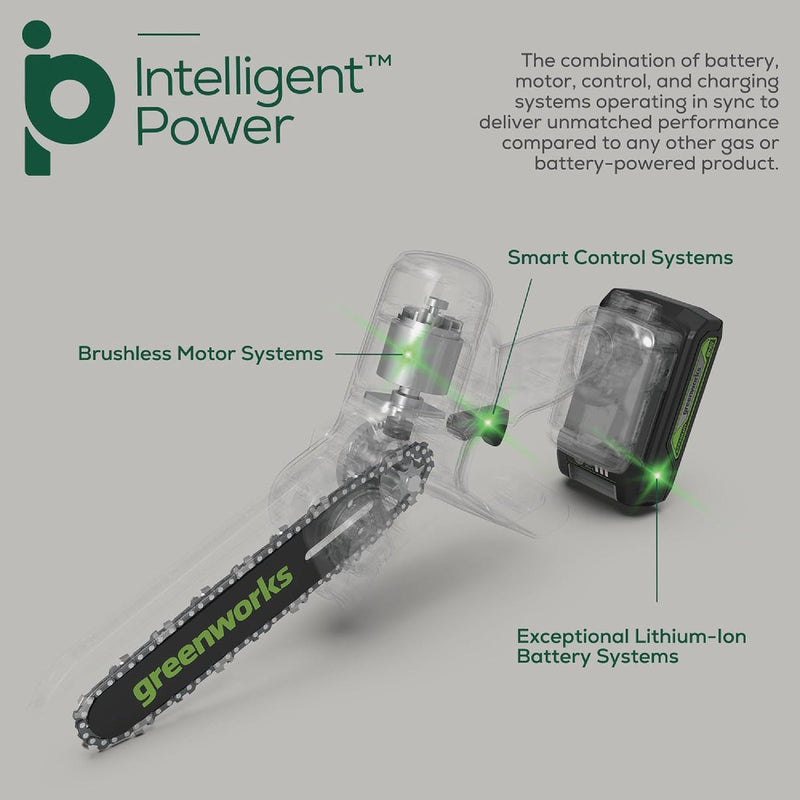 Greenworks 24V 6 In. Brushless Pruner Saw with 2.0 Ah Battery & Charger