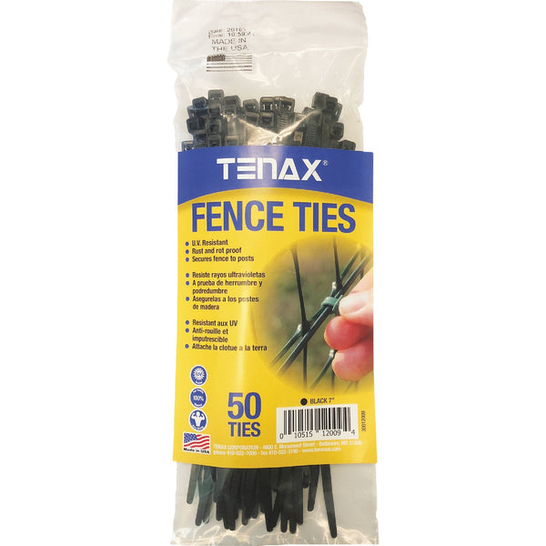 Tenax 50 Pcs. 7 In. Black Fence Ties
