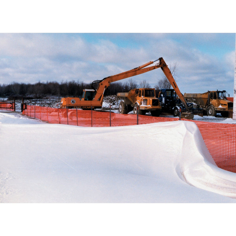 Tenax Sno-Guard 4 Ft. H. x 100 Ft. L. Polyethylene Snow Safety Fence, Orange