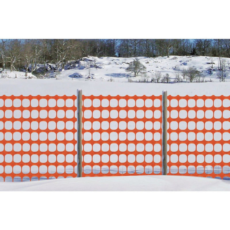 Tenax Sno-Guard 4 Ft. H. x 100 Ft. L. Polyethylene Snow Safety Fence, Orange