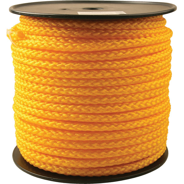 Do it Best 1/2 In. x 250 Ft. Yellow Braided Polypropylene Rope