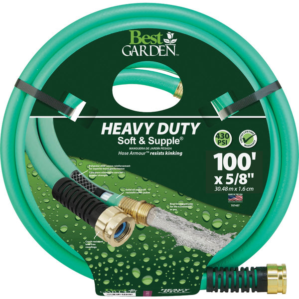 Best Garden 5/8 In. Dia. x 100 Ft. L. Heavy-Duty Soft & Supple Garden Hose