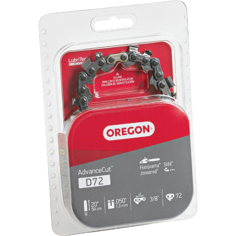Oregon D72 AdvanceCut Chainsaw Chain for 20 in. Bar -72 Drive Links  fits Husqvarna, Stihl, Dolmar, Jonsered and more