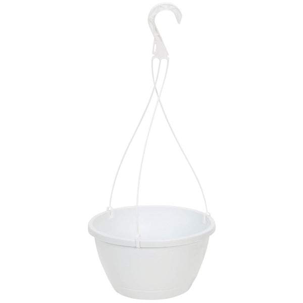 Myers 10 In. Polypropylene White Hanging Plant Basket