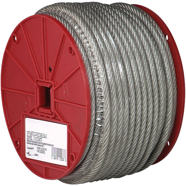Campbell 1/8 In. x 250 Ft. Vinyl-Coated Galvanized Clothesline Cable