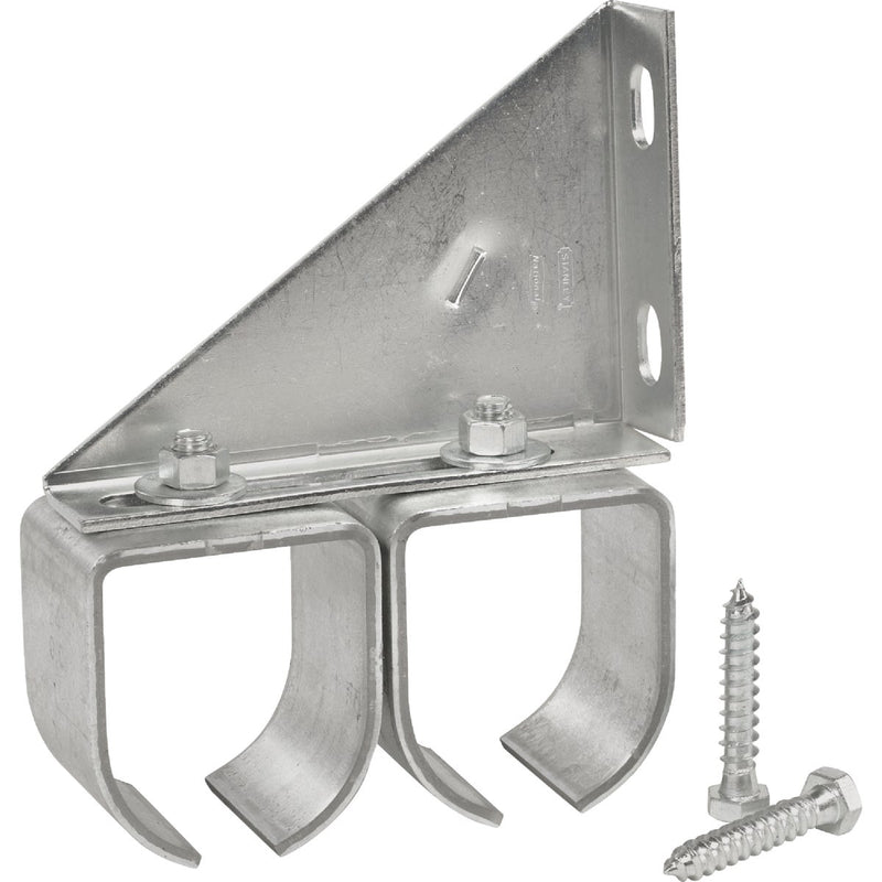 National 5414 Galvanized Double Round Rail Barn Door Bracket