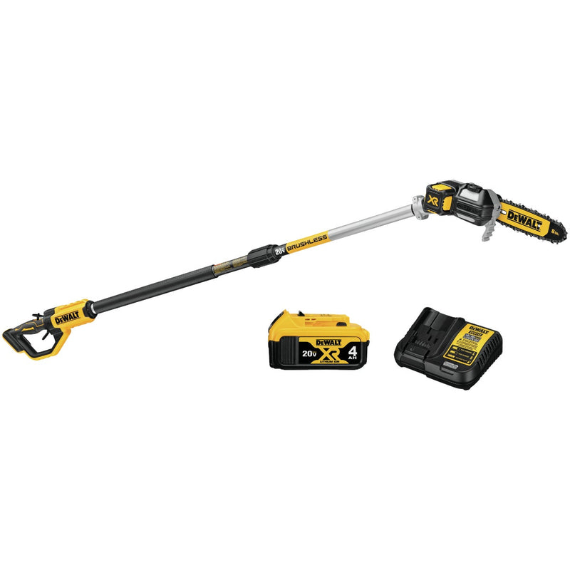 DEWALT 20V MAX XR Brushless Cordless Pole Saw Kit with 4.0 Ah Battery & Charger