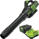 Greenworks 80V 730 CFM 170 MPH Brushless Axial Leaf Blower with 2.5 Ah & 4 Amp Rapid Charger