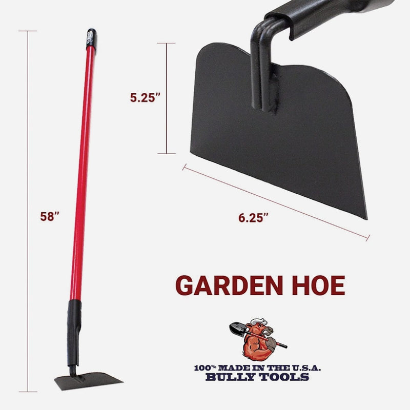 Bully Tools 58 In. Garden Hoe with Fiberglass Long Handle