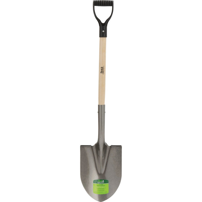 Best Garden 28 In. Wood D-Handle Round Point Shovel