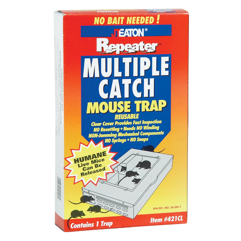 JT Eaton Repeater Multiple Catch Mechanical Mouse Trap with Inspection Window (1-Pack)