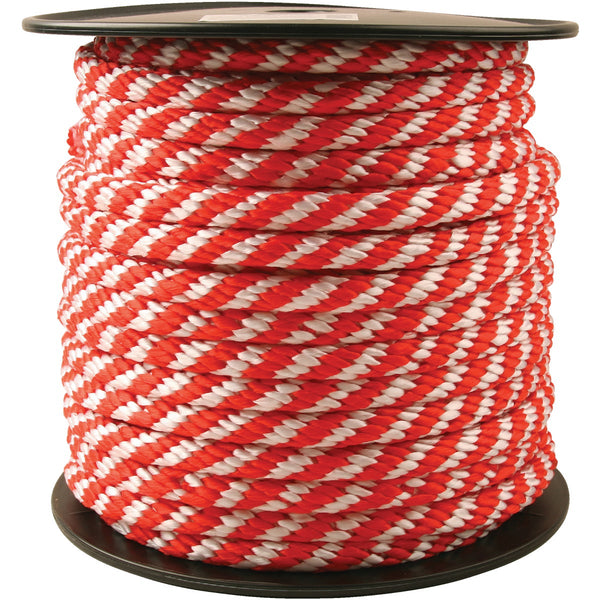 Do it Best 5/8 In. x 150 Ft. Red & White Derby Polypropylene Rope