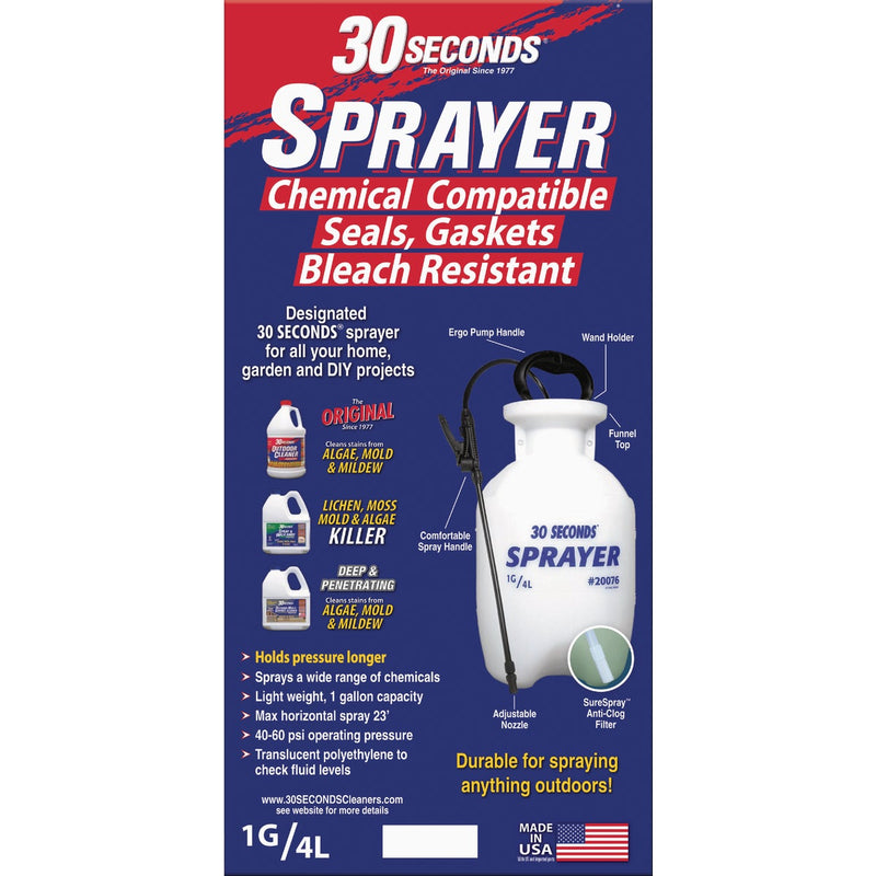 30 seconds 1 Gal. Plastic Handheld Tank Sprayer