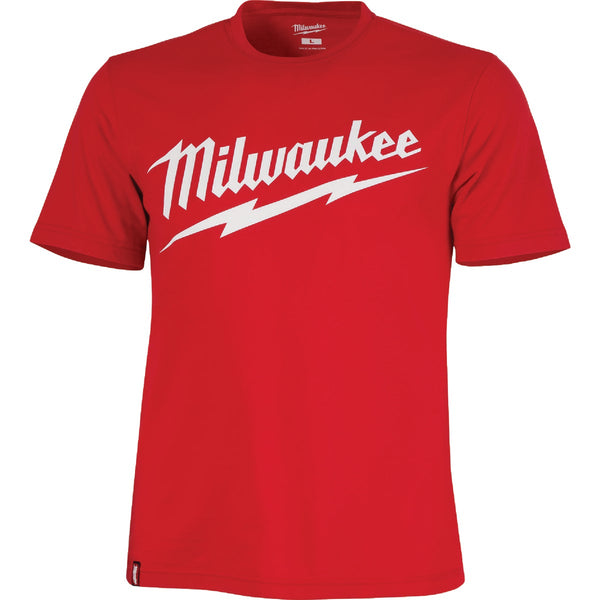 Milwaukee 2XL Red Short Sleeve Men's Heavy-Duty T-Shirt