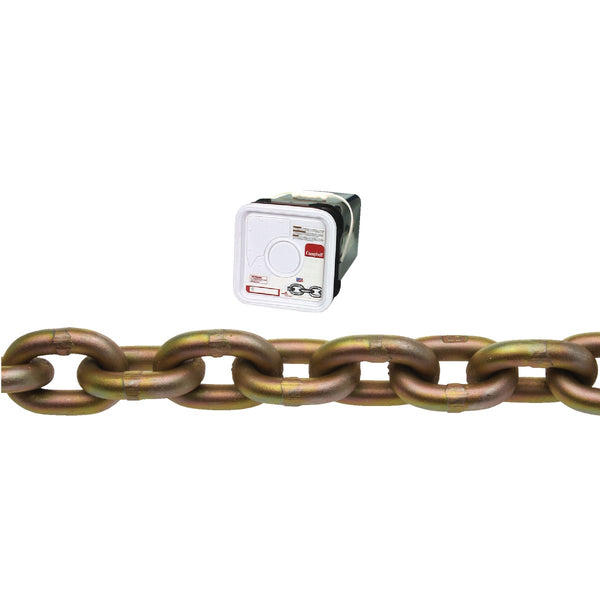 Campbell 3/8 In. 45 Ft. Yellow Chromate Finished Heat Treated Carbon Steel Coil Chain