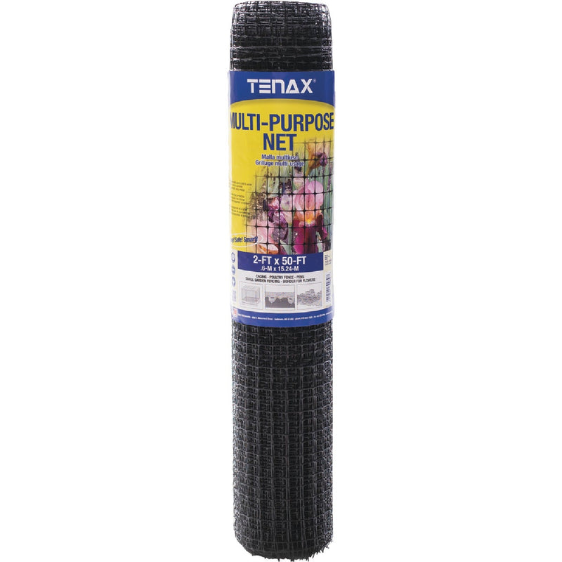 Tenax 3/4 In. x 1 In. Mesh 2 Ft. x 50 Ft. Black Multi-Purpose Net