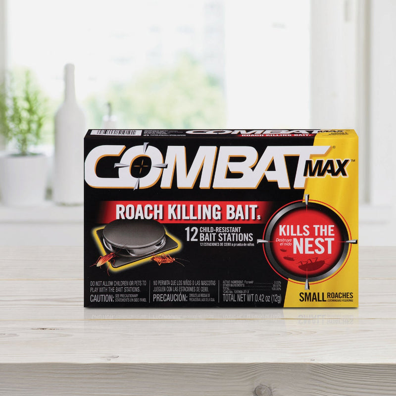 Combat Source Kill 0.42 Oz. Solid Small Roach Bait Station (12-Pack)