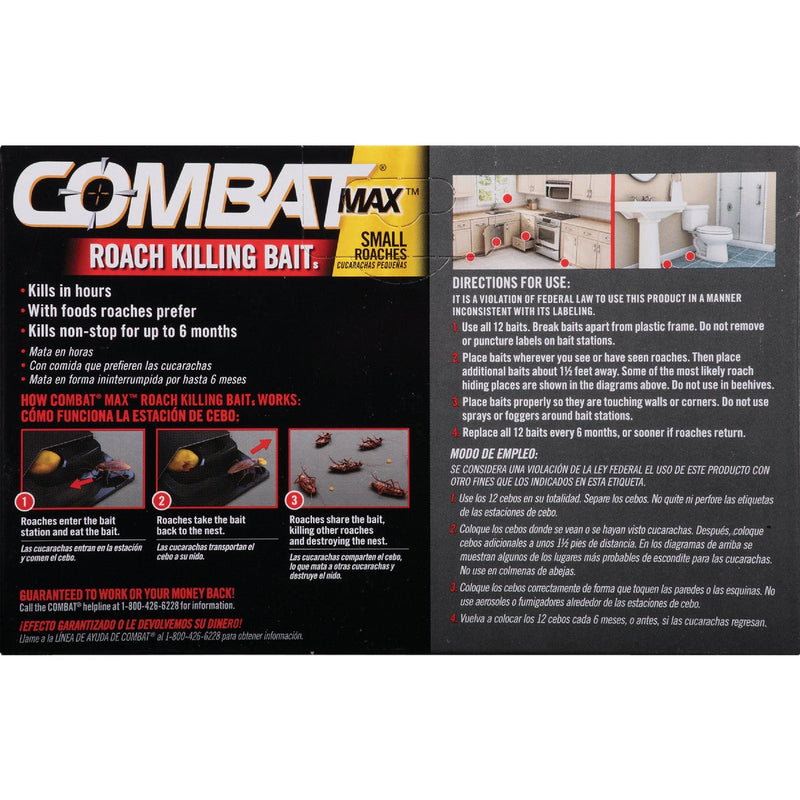 Combat Source Kill 0.42 Oz. Solid Small Roach Bait Station (12-Pack)