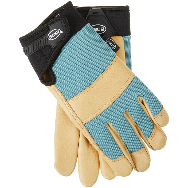 Boss Job Master Aqua Armor Women's Medium/Large Green & Tan Work Glove