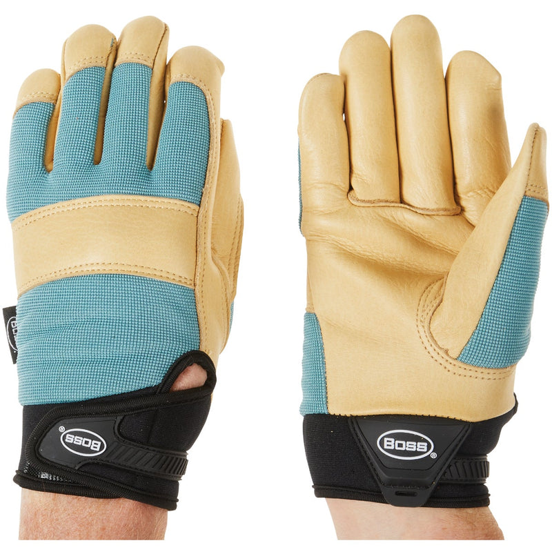 Boss Job Master Aqua Armor Women's Medium/Large Green & Tan Work Glove