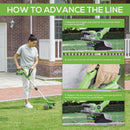 Greenworks 24V 12 In. Cordless Battery String Trimmer & Edger with 2.0 Ah Battery & Charger
