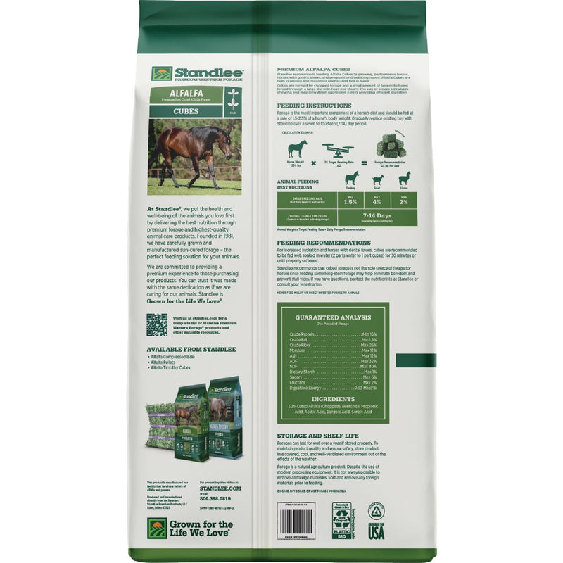 Standlee Premium Western Forage 40 Lb. Premium Alfalfa Cubes