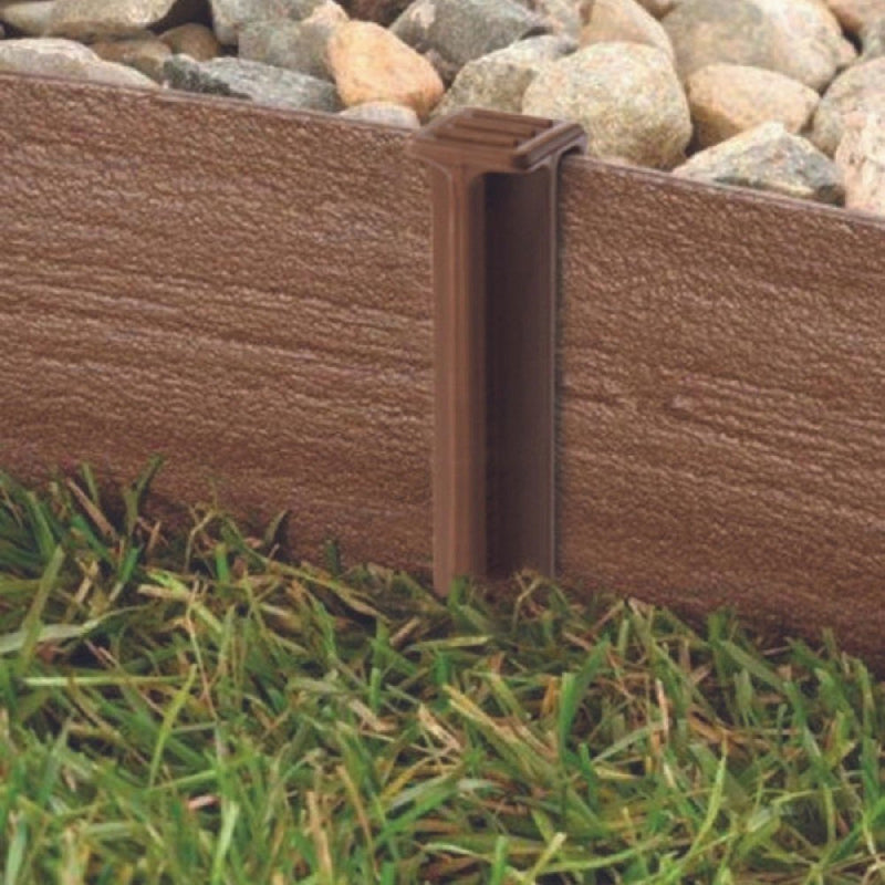 Master Mark 10 In. HDPE Brown Terrace Board Edging Stakes (10-Pack)