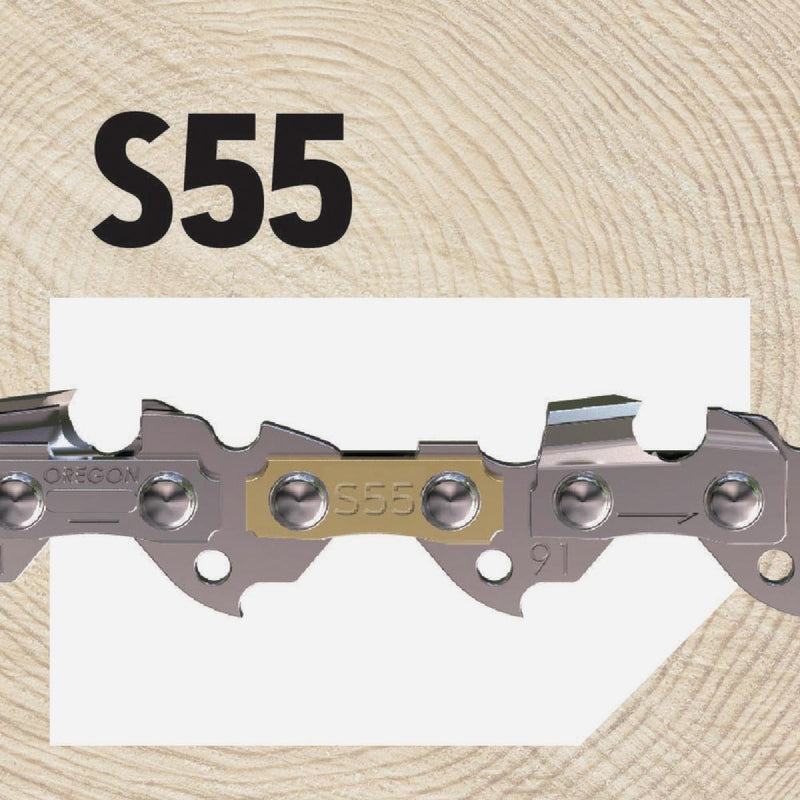 Oregon S55 AdvanceCut Chainsaw Chain for 16-Inch Bar -55 Drive Links  fits McCulloch, Stihl, Wagner and more