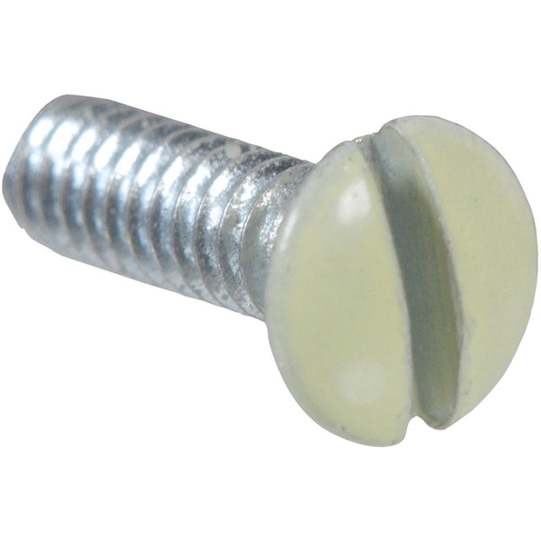 Hillman Ivory 1/2 In. Steel Switch Wall Plate Screw (4-Pack)