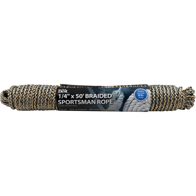 Do it Best 1/4 In. x 50 Ft. Camouflage Braided Sportsman Polypropylene Packaged Rope