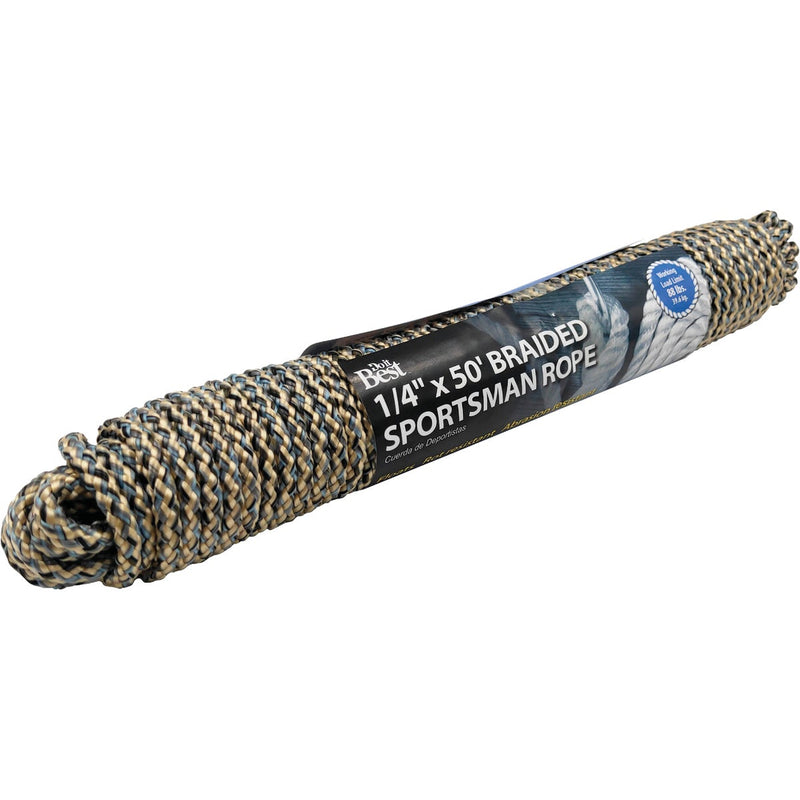 Do it Best 1/4 In. x 50 Ft. Camouflage Braided Sportsman Polypropylene Packaged Rope