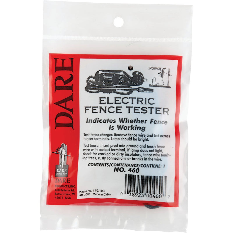 Dare Single Lamp 1 In. W. x 4 In. H. Electric Fence Tester