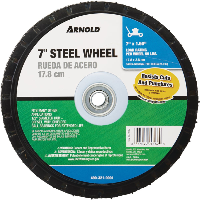 Arnold 7 In. x 1.5 In. Offset Hub Wheel