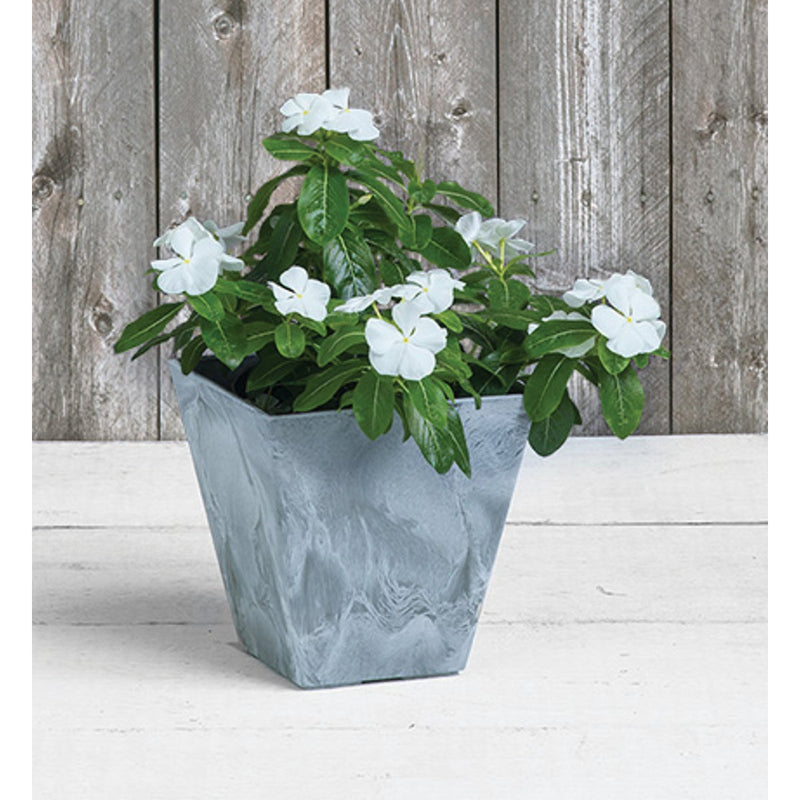 Novelty ArtStone Ella 6 In. W. x 6 In. H. x 6 In. L. Gray Resin Planter