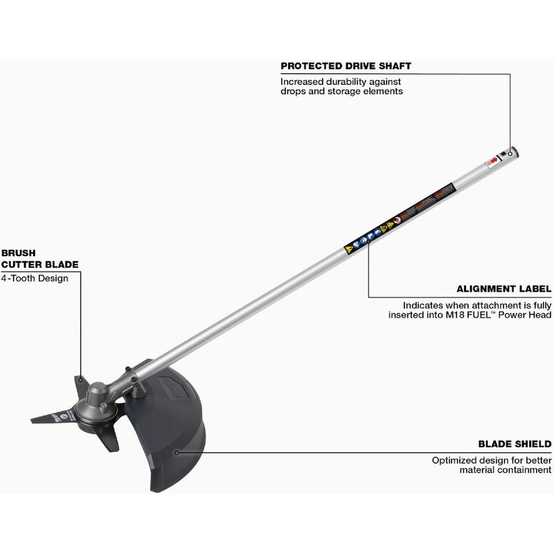 Milwaukee M18 FUEL Brush Cutter Attachment for QUIK-LOK Attachment System