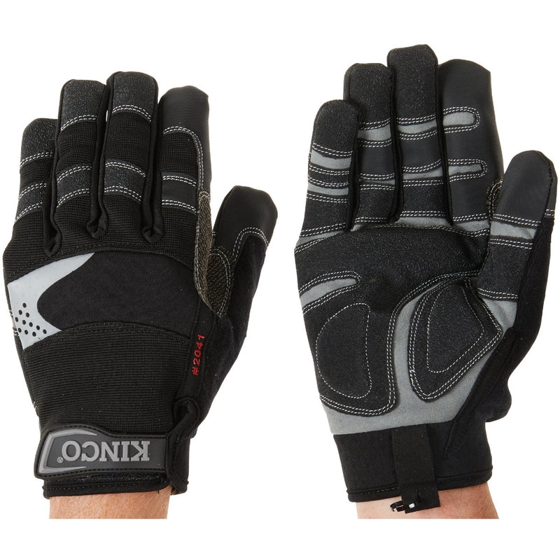 KincoPro General Men's Medium Black Synthetic Leather Work Glove