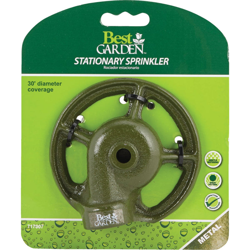 Best Garden Metal 30 Ft. Dia. Round Stationary Sprinkler, Green