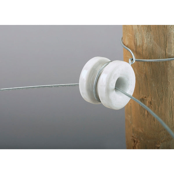 Dare Donut White Porcelain Electric Fence Insulator (10-Pack)