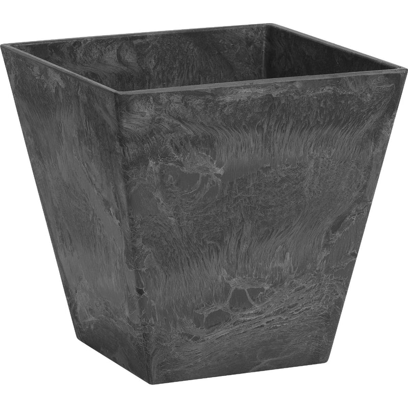 Novelty ArtStone Ella 8 In. W. x 8 In. H. x 8 In. L. Black Resin Planter