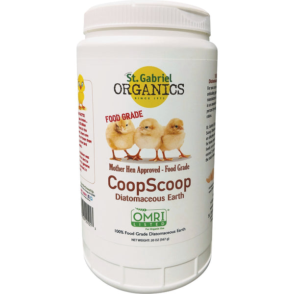 St Gabriel Organics CoopScoop 20 Oz. Ready To Use Powder Food Grade Diatomaceous Earth